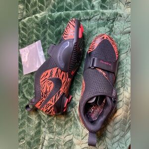 Nike Black and Red Athletic Shoes with Velcro Strap